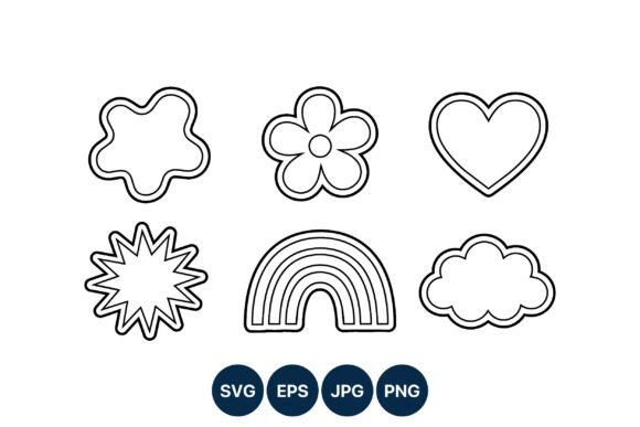 Black and White Line Art Shapes: Graphics for Modern Branding