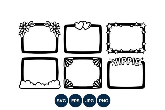 Black White Hand Drawn Frames: Graphics and Illustrations for Creative Design