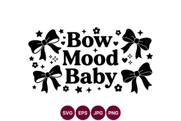 Cute Baby Bow SVG Design for Graphics and Illustrations