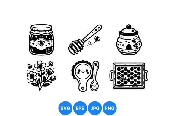 Cute Honey Bee Clipart Set: Graphics for Branding and Illustrations