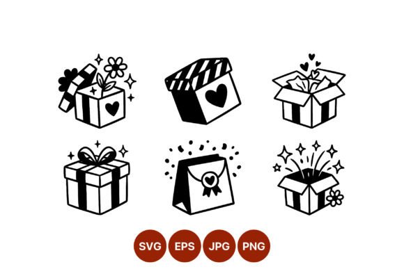Gift Box and Present Bag Vector Icons