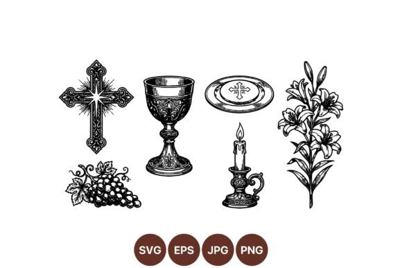 Vintage Religious SVG Clipart