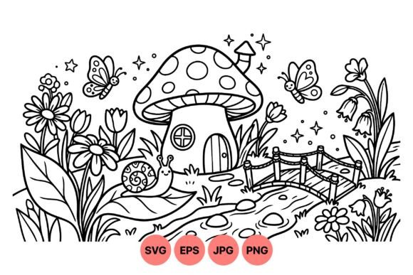 Whimsical Fairy Tale Svg Design: Graphics for Illustrations